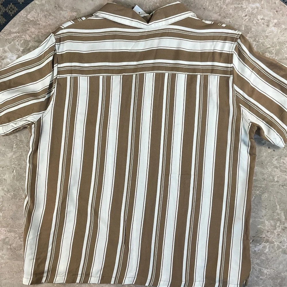 NWT RSQ Striped Short Sleeve Button Up Shirt Size X-Large